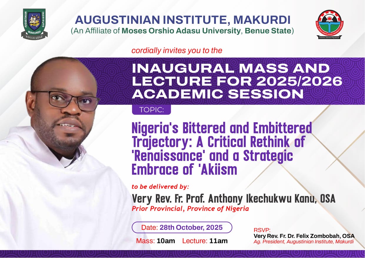 INAUGURAL MASS & LECTURE For the 2025/2026 Academic Session